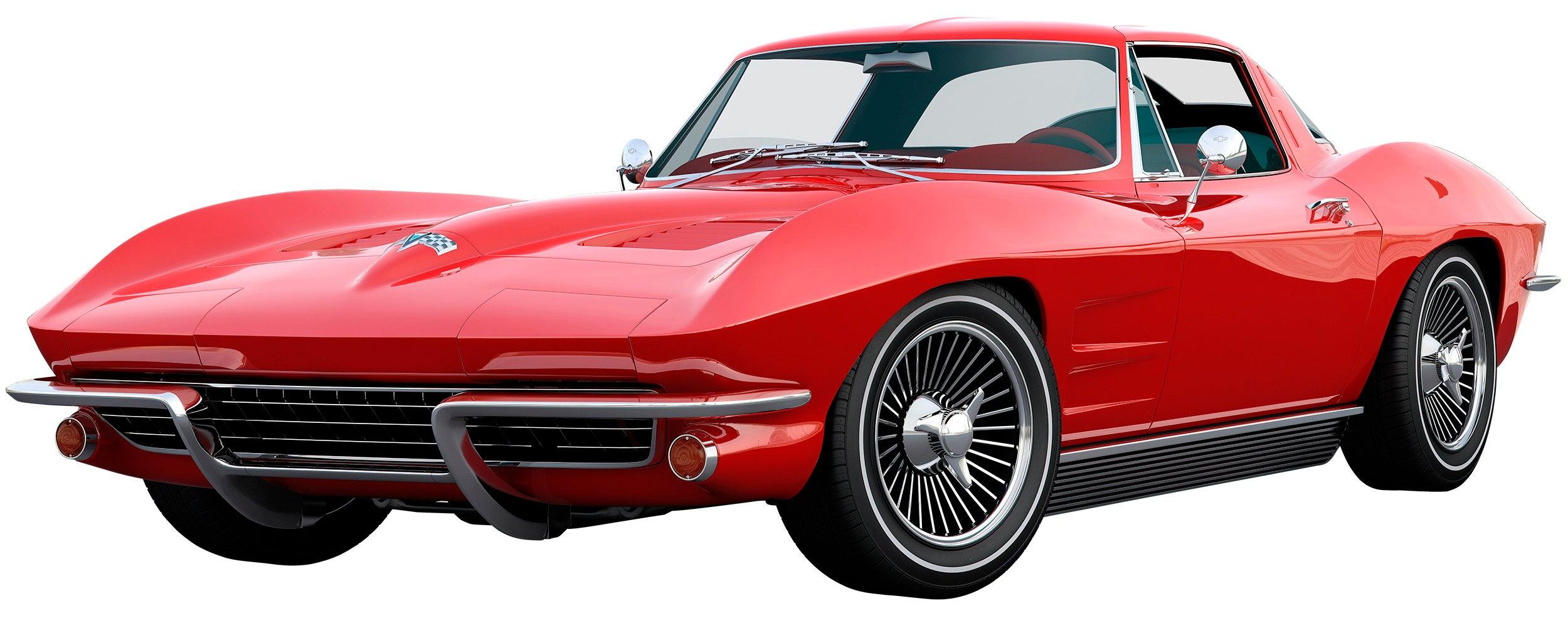 1965 Corvette C2 Stingray Red, Wall Decal Sticker, Easy to Peel-N-Stick 037