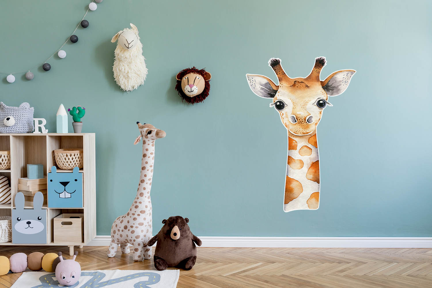 Giraffe Pastel Head, Wall Decal Sticker, Removable with NO wall Damage!