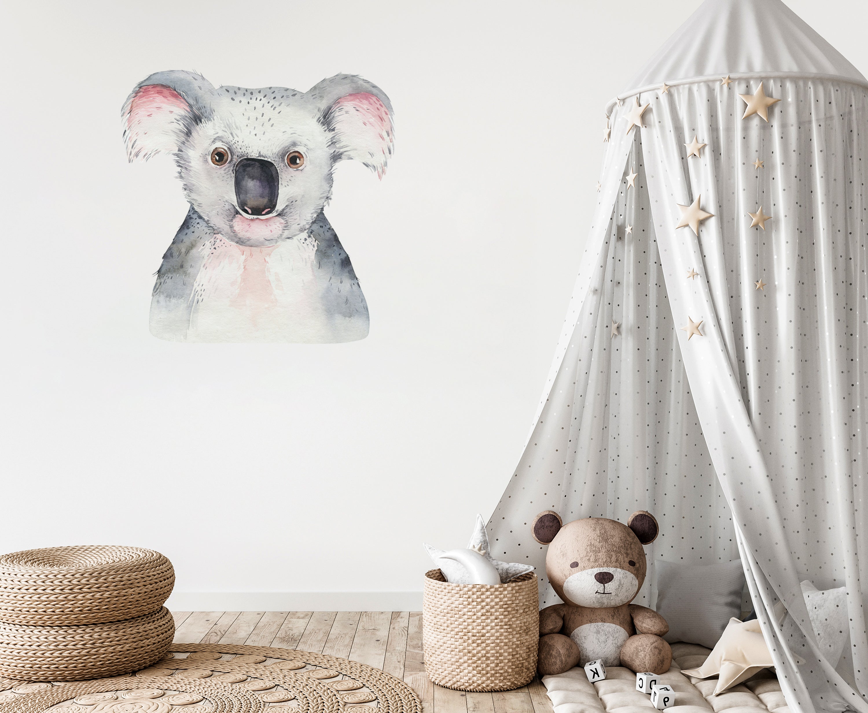 Water Color Panda Bear, Wall Decal Sticker, Removable with NO wall Damage!