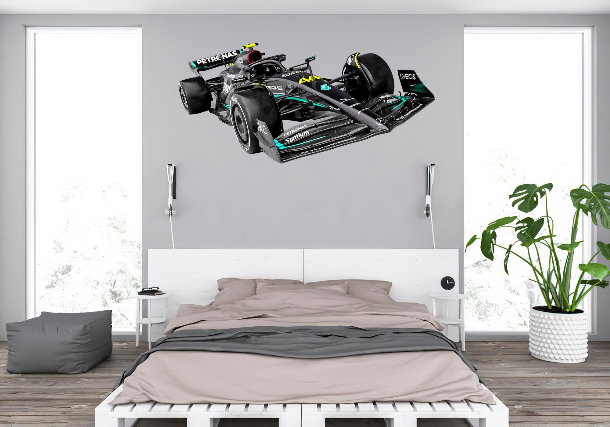 Mercedes W14 2023 Formula Race Car, Removable and Easy to install