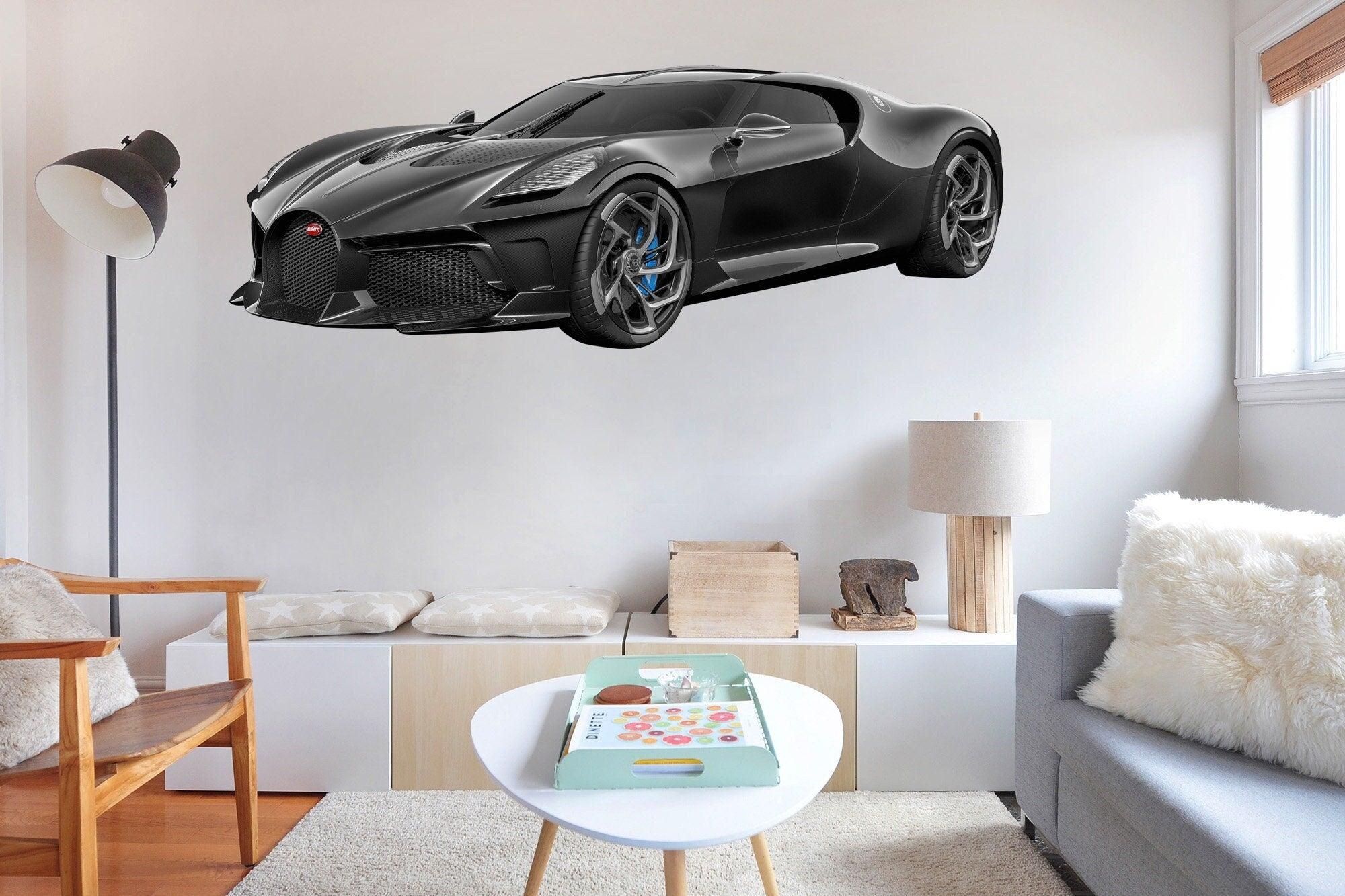 Bugatti la voiture noire 2019 Wall Decal sticker Peel-N-Stick wall decor 043