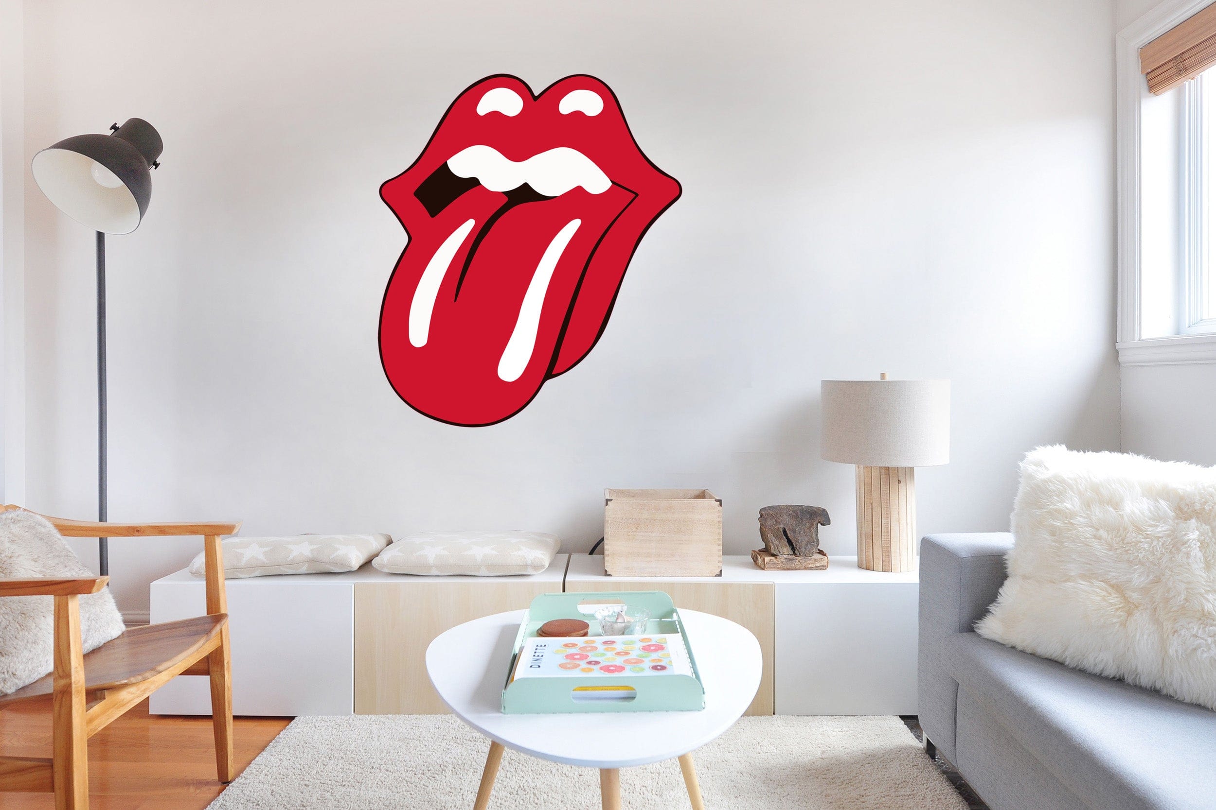 CoolWalls.ca sticker Rolling Stones Iconic Decal, Peel-N-Stick, Wall Decal, Zero Wall Damage Removal