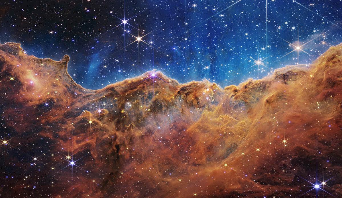 Cosmic Cliffs” in the Carina Nebula (NIRCam Image) Printed Fine Art Print