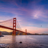 Golden Gate Bridge Wide Evening Sunset Sky, Wallpaper, Peel-N-Stick and Removes Easily Anytime