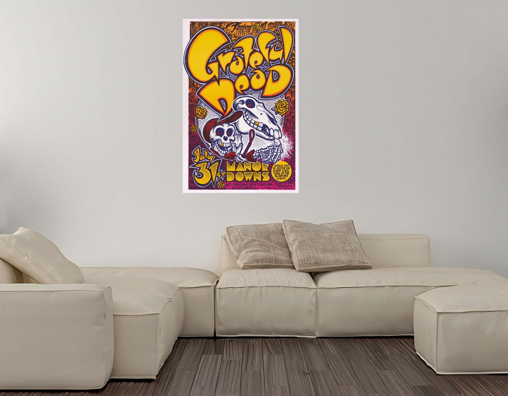 CoolWalls.ca Posters, Prints, & Visual Artwork Grateful Dead Vintage Poster: Peel_n_Stick onto the wall, wallpaper like fabric