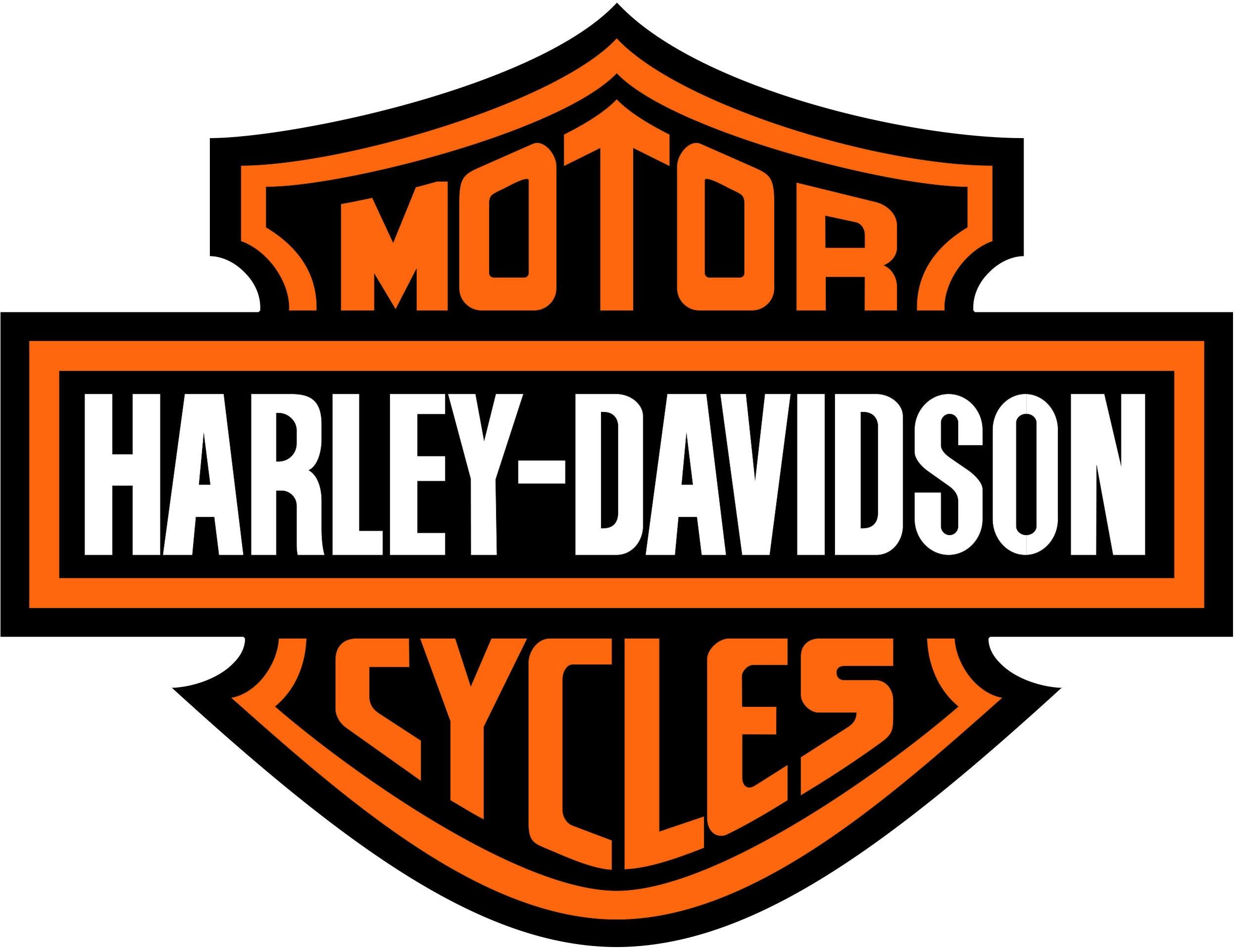 2 Sticker autocollant Harley Davidson N&B