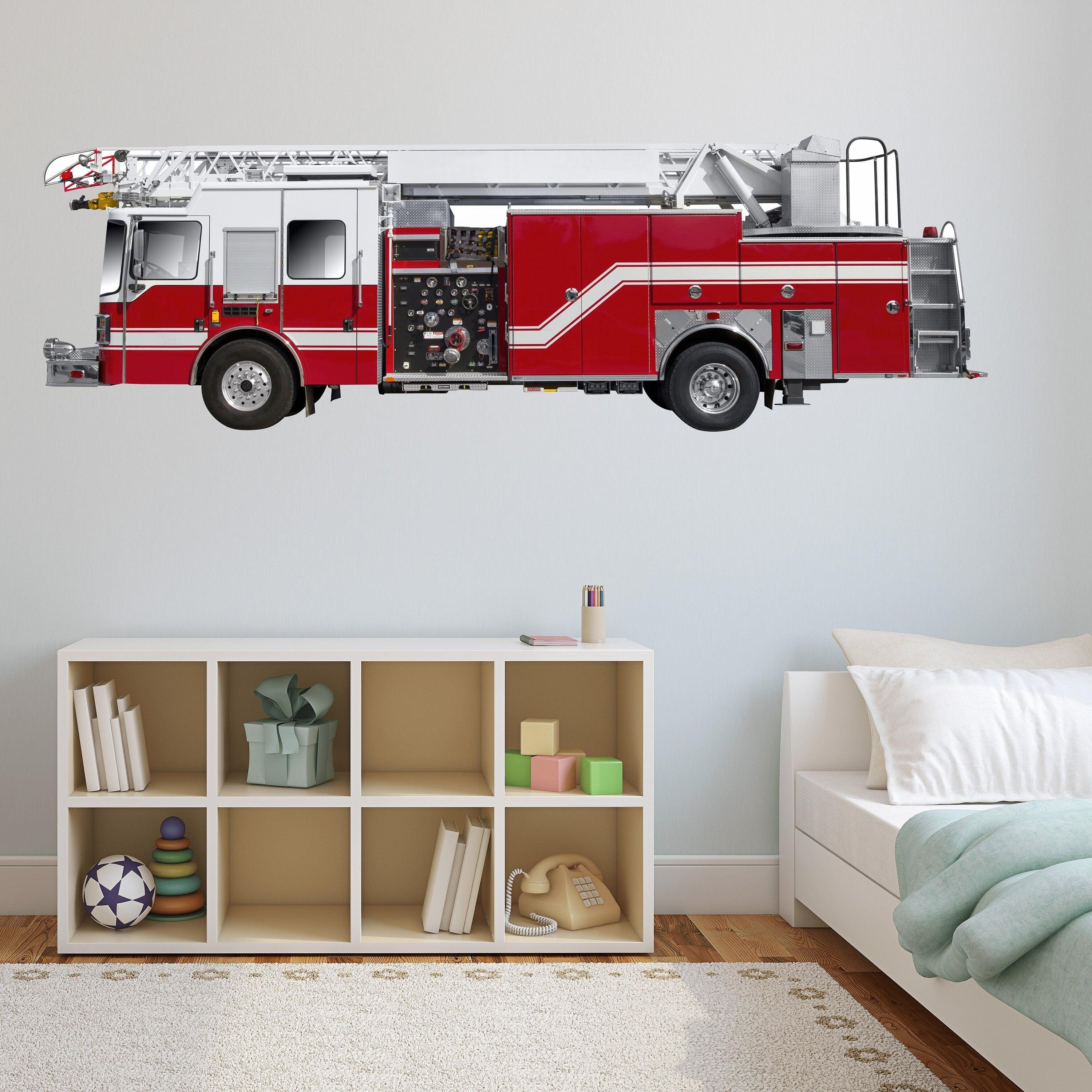 Ladder Fire Truck, Fire Engine, Wall Decal Sticker