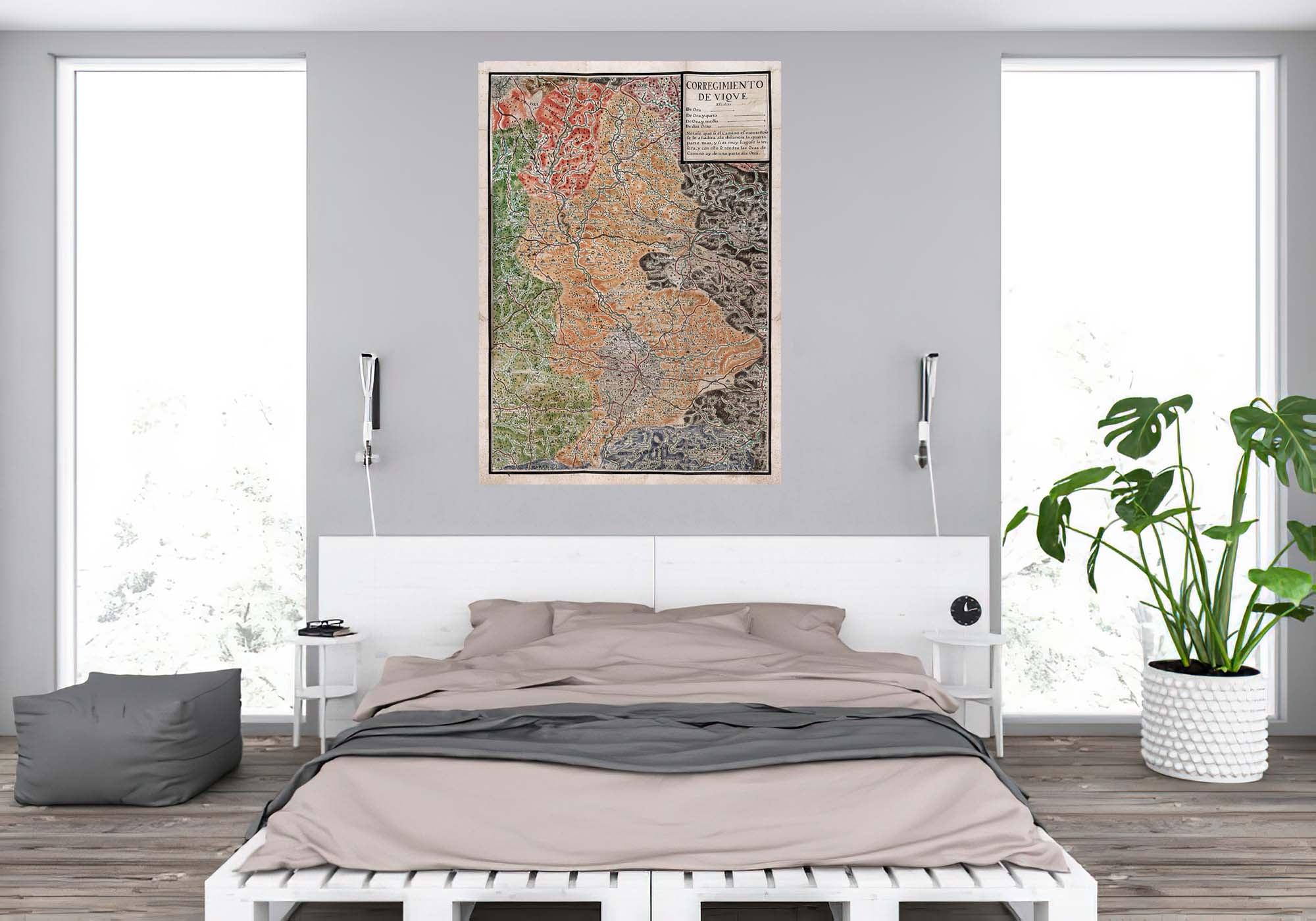 CoolWalls.ca diecut Map of Darnius Made in 1795, Wall Decal Sticker Wallpaper, PEEL-N-STICK, removable anytime. Great for a classroom