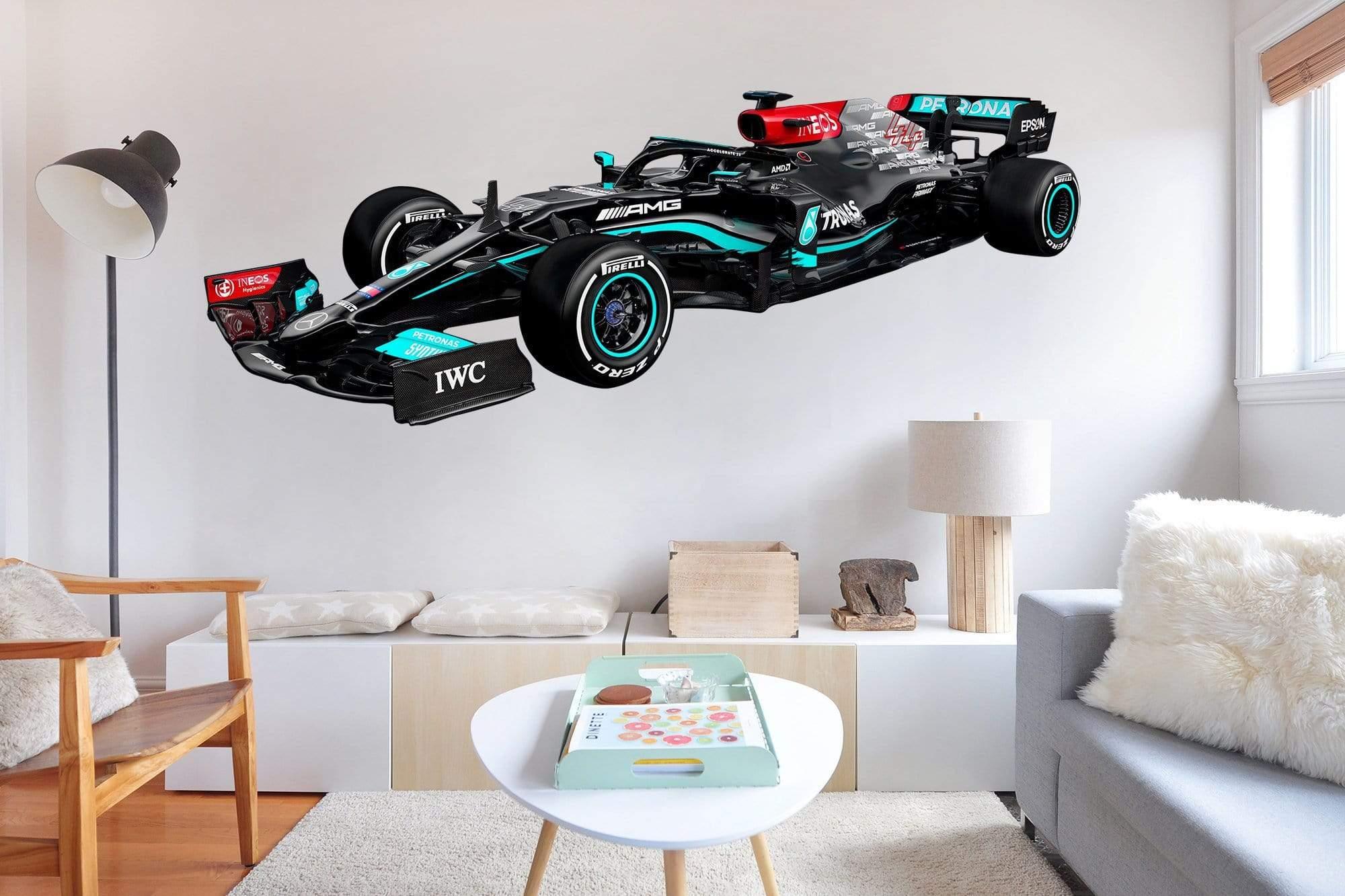 Mercedes Formula Ones Race Car Wall Decal Sticker, Removable Peel-N-Stick