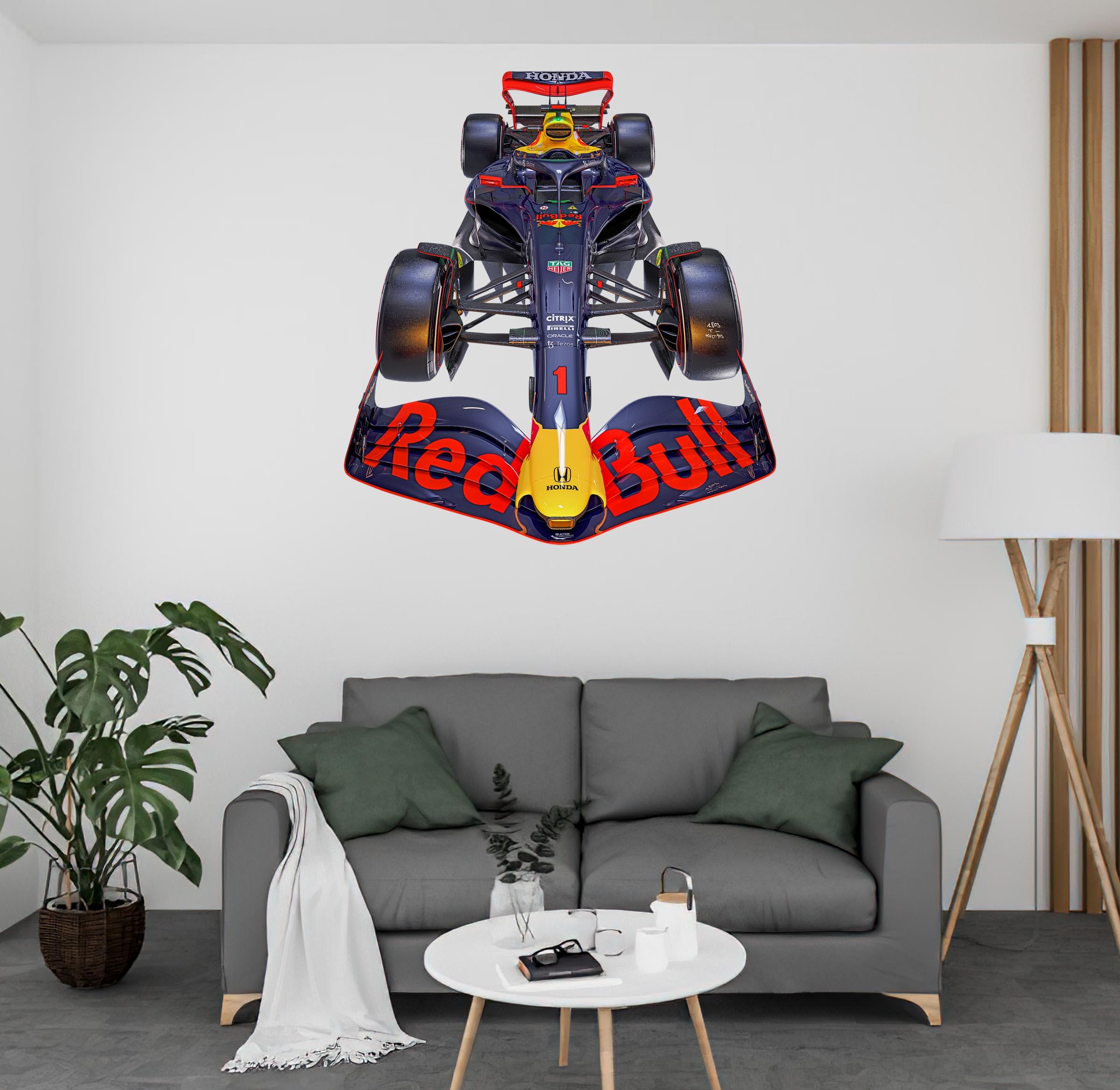 RB18 2022 F1 Red Bull Wall Front Decal Sticker Max Verstappen Car 019, wall sticker