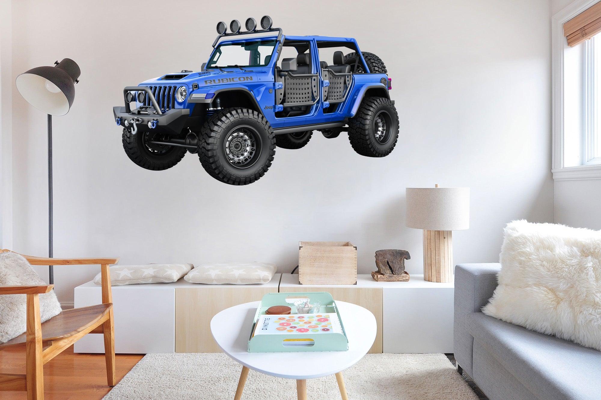 4x4 Jeep Rubicon 391 Multi Colour Removable Peel-N-Stick Wall Decal Sticker 038
