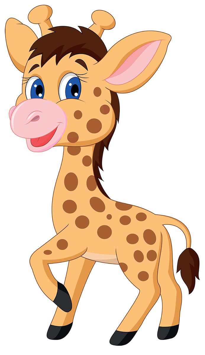 Standing Baby Giraffe wall decal for Kid's room, Peel-N-Stick Removable and adorable