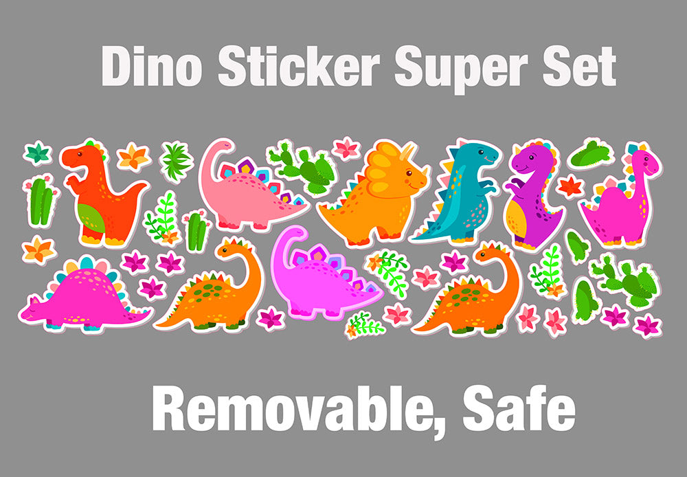 Dinosaur Sticker Sticker Packs,  Wall Decal Sticker, Removable with NO wall Damage!