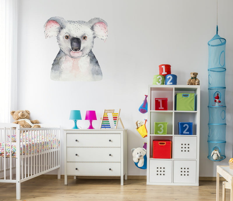 Water Color Koala Bear, Wall Decal Sticker, Removable with NO wall Damage!