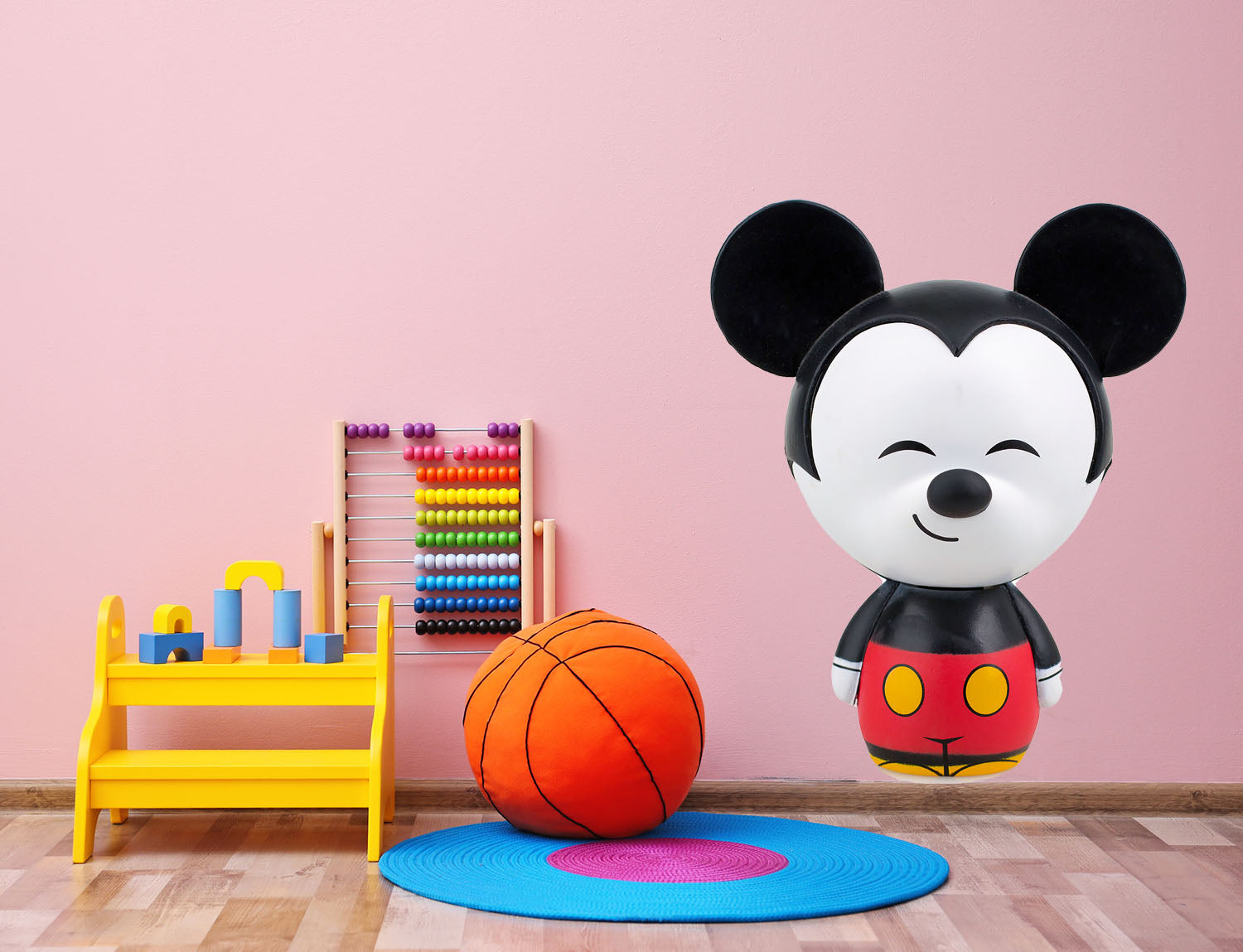 Mickey 3D Decal for Kids Room, Soft Fabric Decal, Peel-N-Stick Decal, Removable Anytime