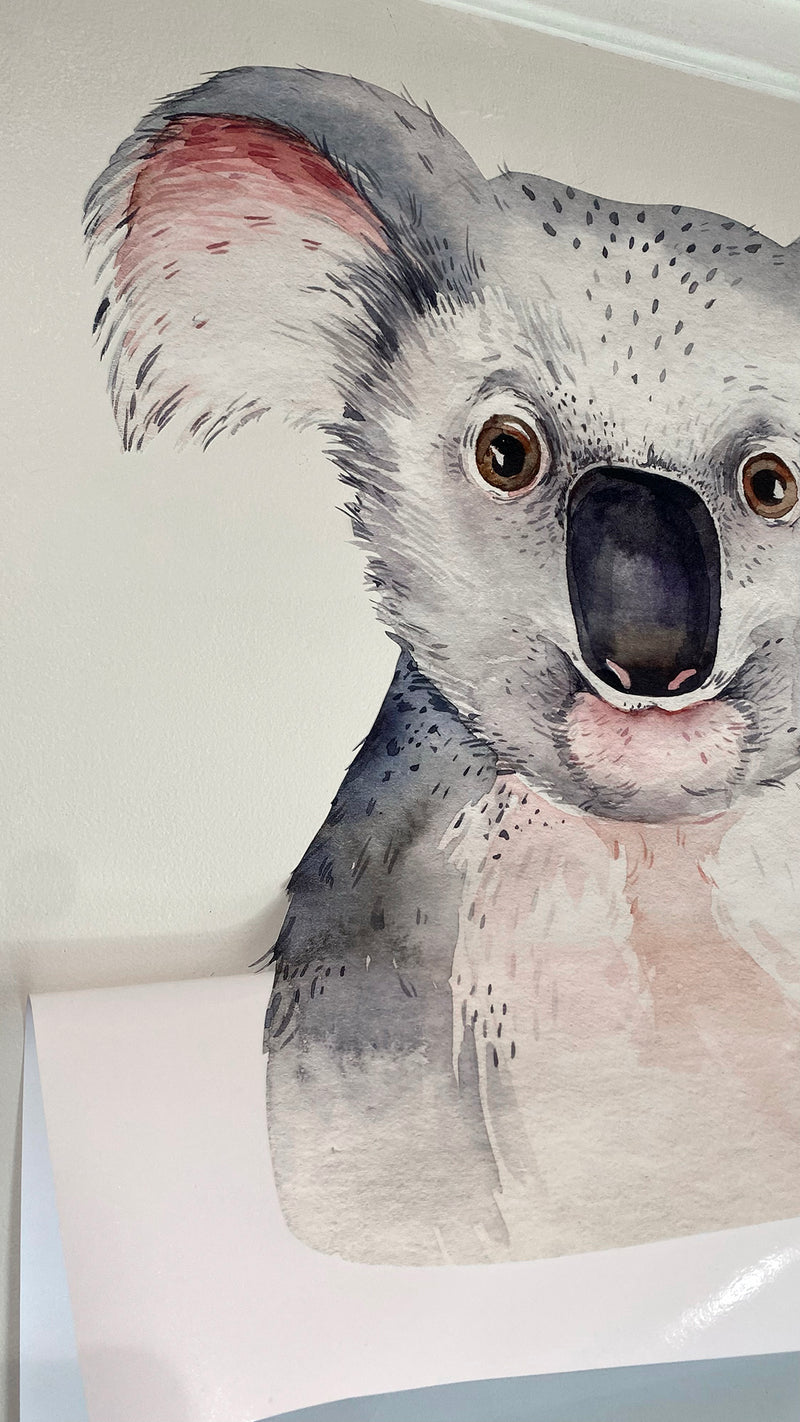 Water Color Koala Bear, Wall Decal Sticker, Removable with NO wall Damage!