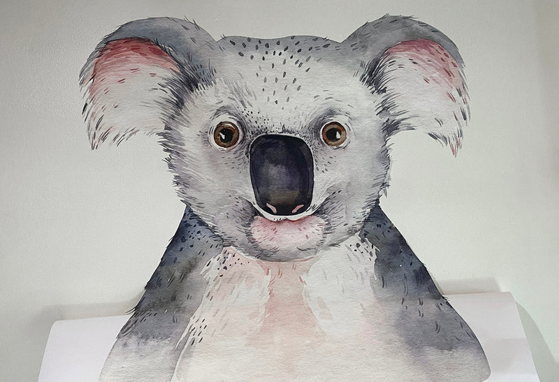 Water Color Koala Bear, Wall Decal Sticker, Removable with NO wall Damage!