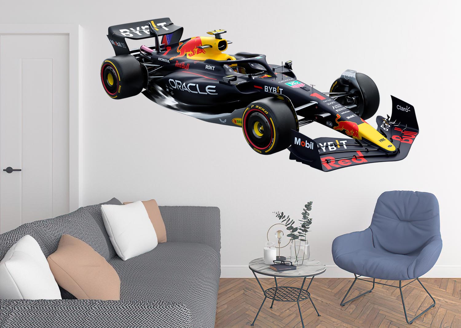 RB19 2023 Wall Decal Sticker Max Verstappen Car, Removable Peel-N-Stick 043