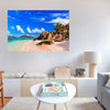 Beach Palm and Round Rocks Turquoise Water, Wallpaper, Peel-N-Stick and Removes Easily Anytime 002