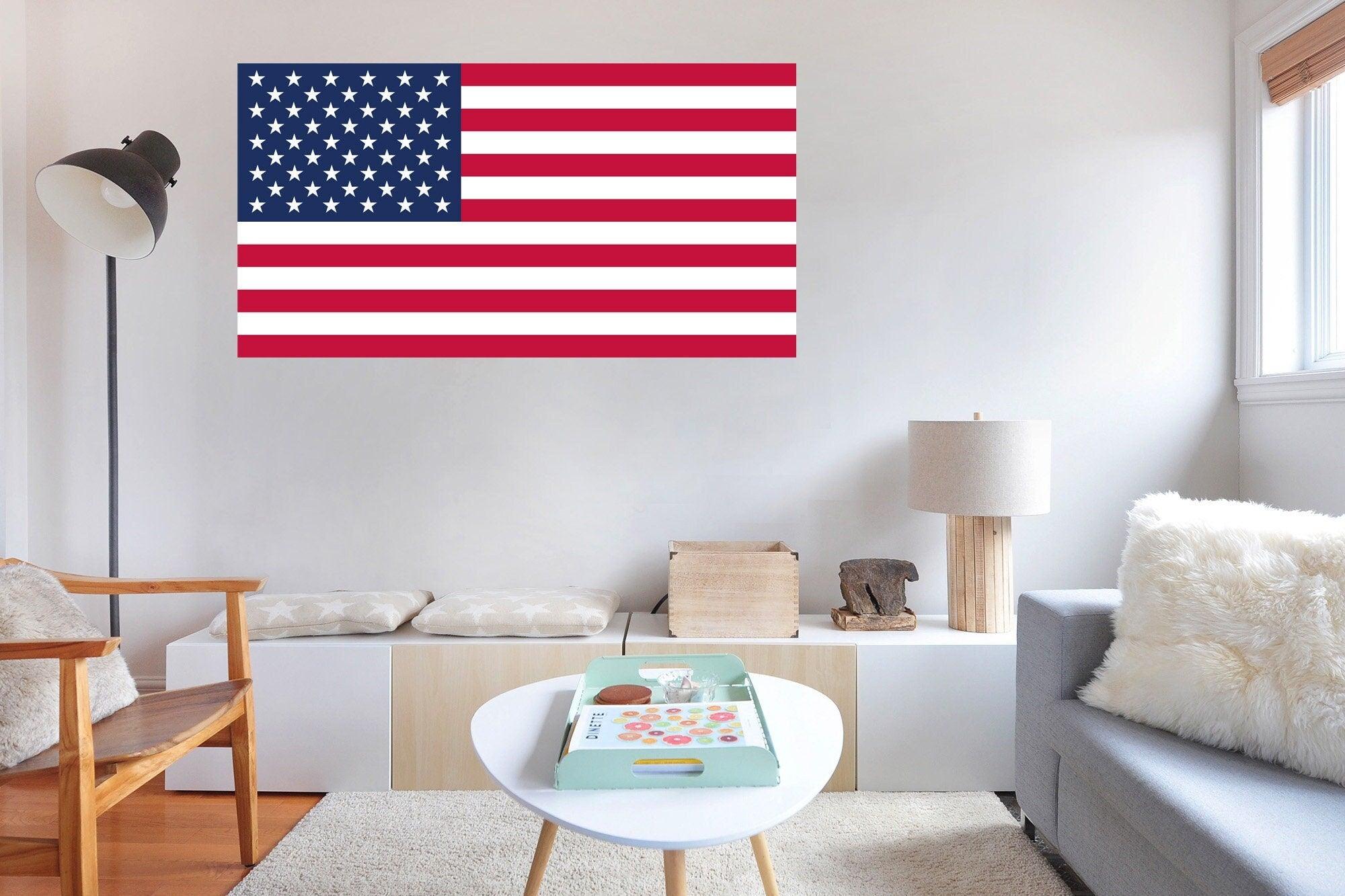 American Flag Decal, wall Decal, Easily removed, Easily installed