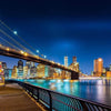 Brooklyn Bridge from Park City NYC Skyline at Night Wallpaper Peel-N-Stick