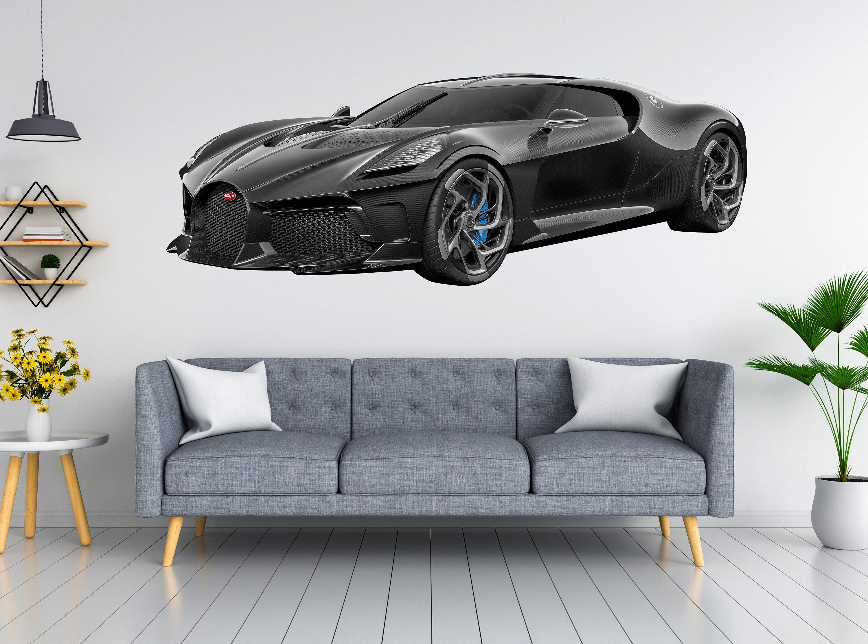 Bugatti la voiture noire 2019 Wall Decal sticker Peel-N-Stick wall decor 043