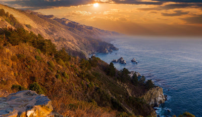 California Coastal Image at Sunrise. 1.4 Gigapixel image, wallpaper, wall decor