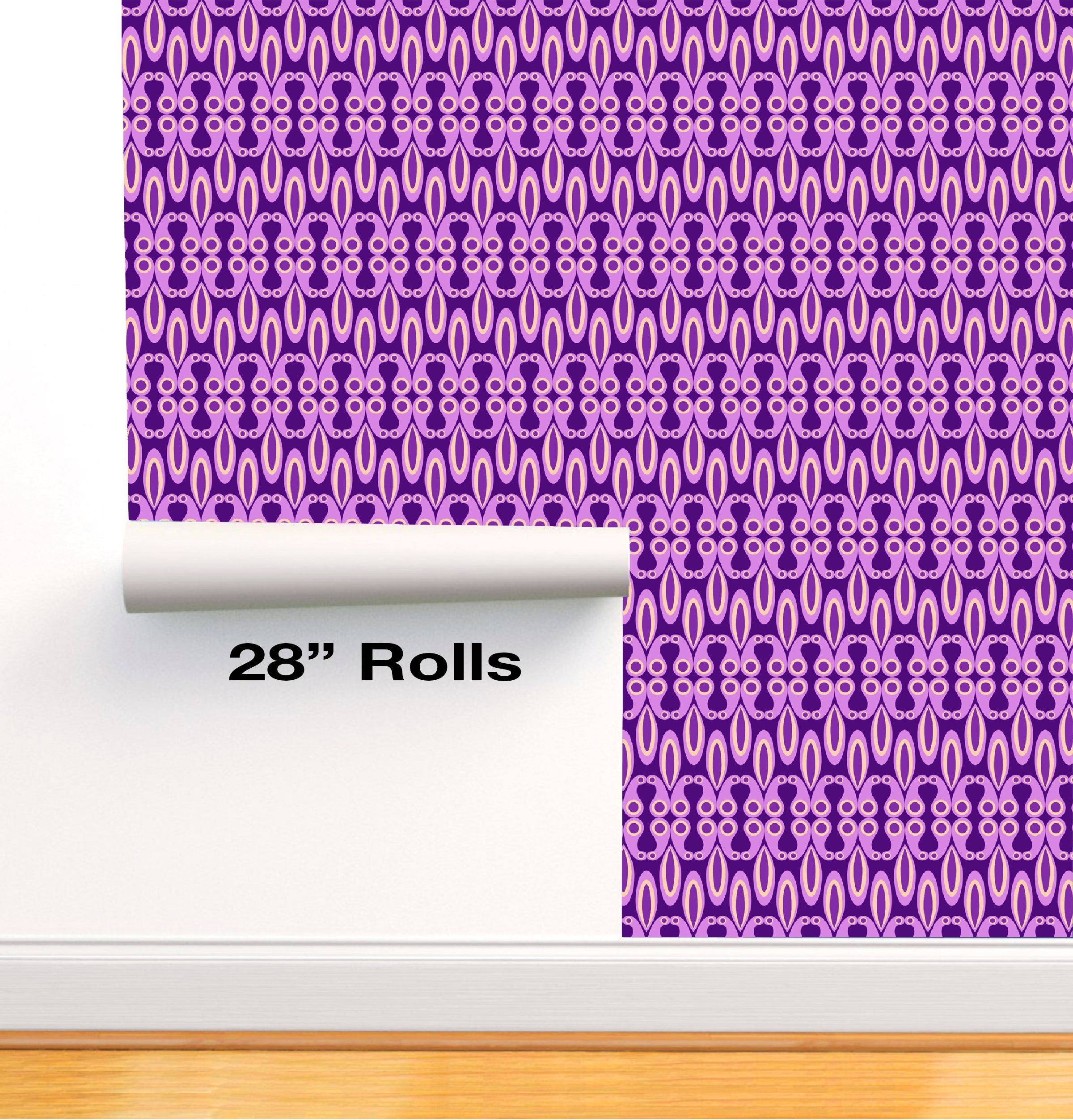 CoolWalls.ca Wallpaper Purple Shapes Wallpaper Seamless 28" Rolls Peel-N-Stick DIY Peel-N-Stick 28" Rolls ID_01