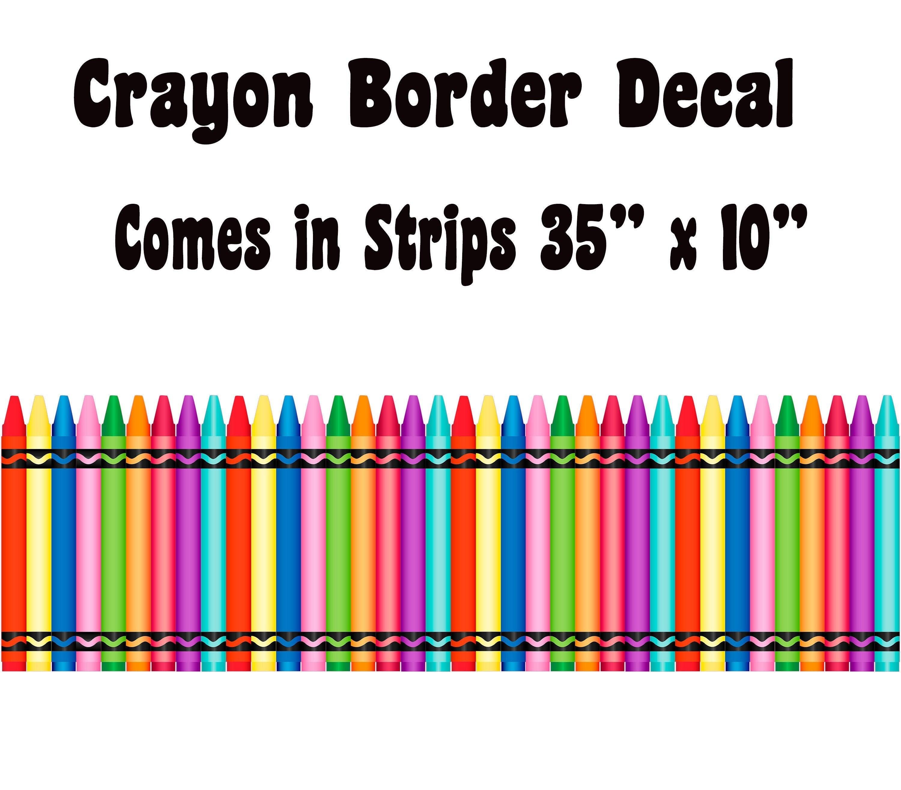 Crayon Fabric Decal for Kids Room, wall mural, Peel-N-Stick, Home Decor