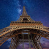 Eiffel Tower at Night Looking Up, Wallpaper, Peel-N-Stick and Removes Easily Anytime