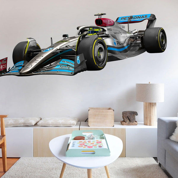 F one Driver Lewis Hamilton, 2022 Livery W13 Side View 022, Removable  Peel-N-Stick