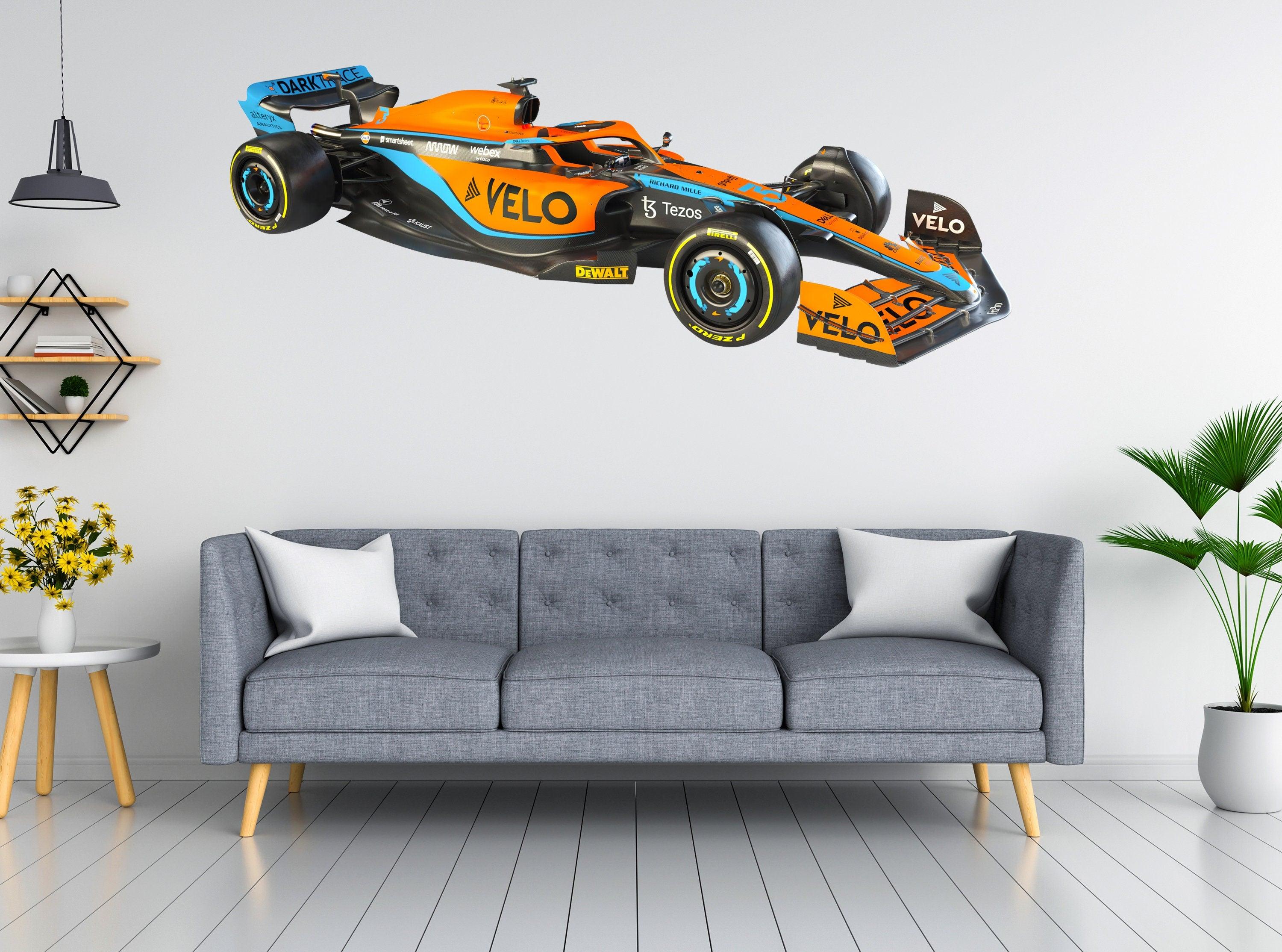 Formula 1, F1, 2022 McLaren MCL36 Wall Decal Sticker, Lando Norris & Daniel Ricciardo