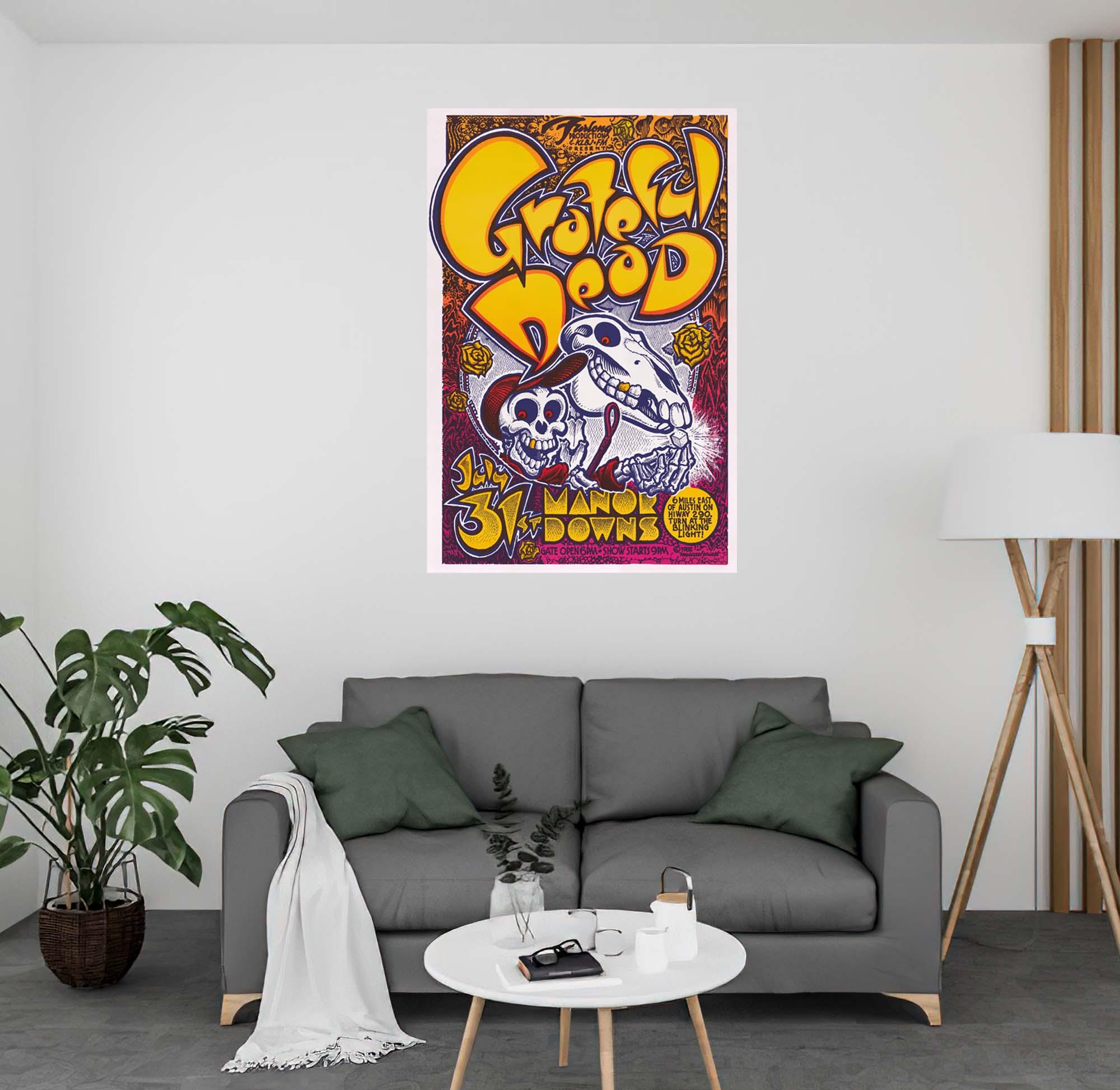 CoolWalls.ca Posters, Prints, & Visual Artwork Grateful Dead Vintage Poster: Peel_n_Stick onto the wall, wallpaper like fabric