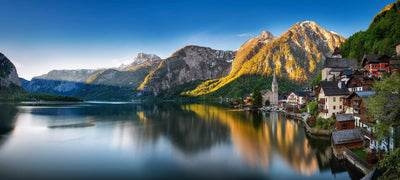 Hallstatt with mtns in background Wide