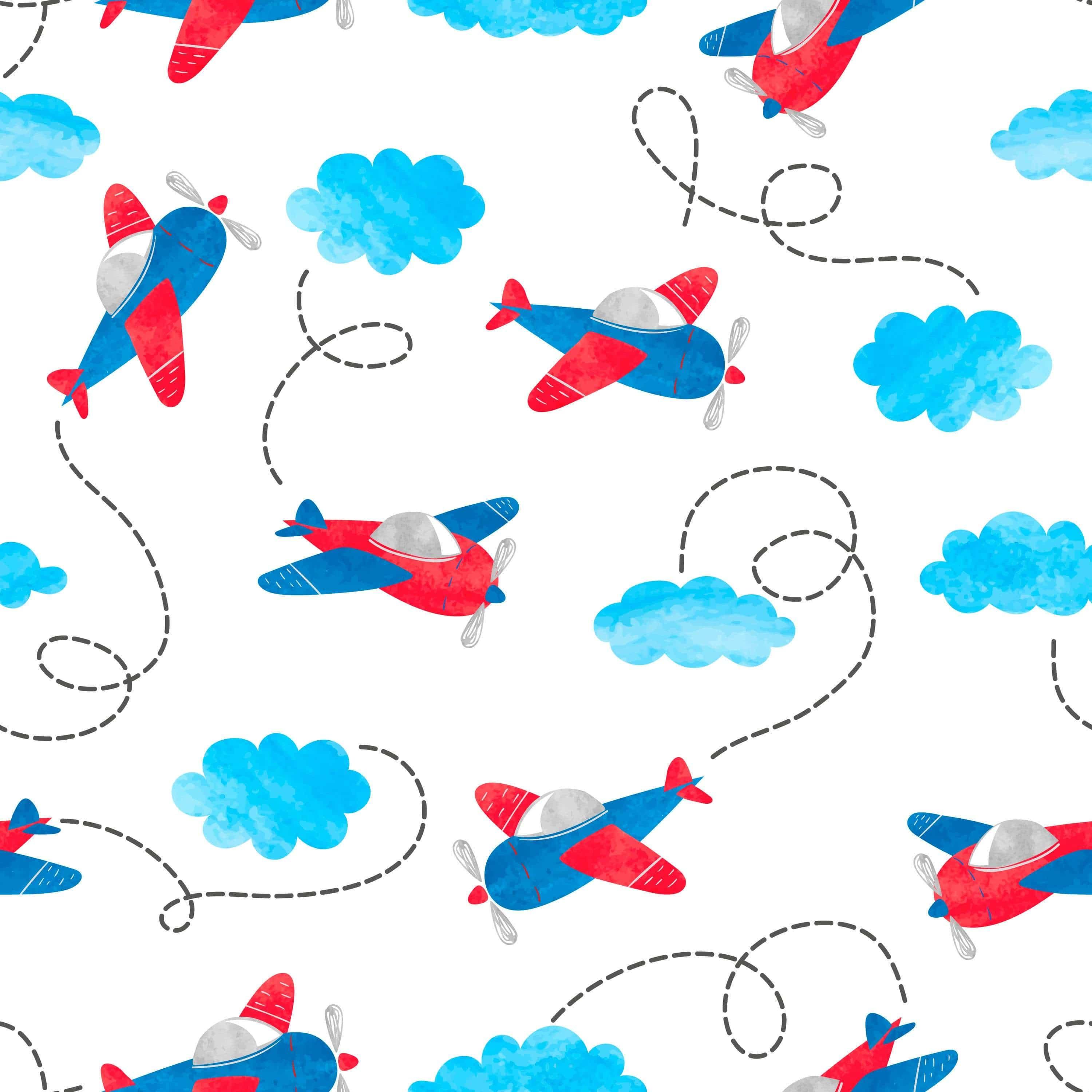 Helicopter Twirling in Clouds Removable Wallpaper in 28" Rolls