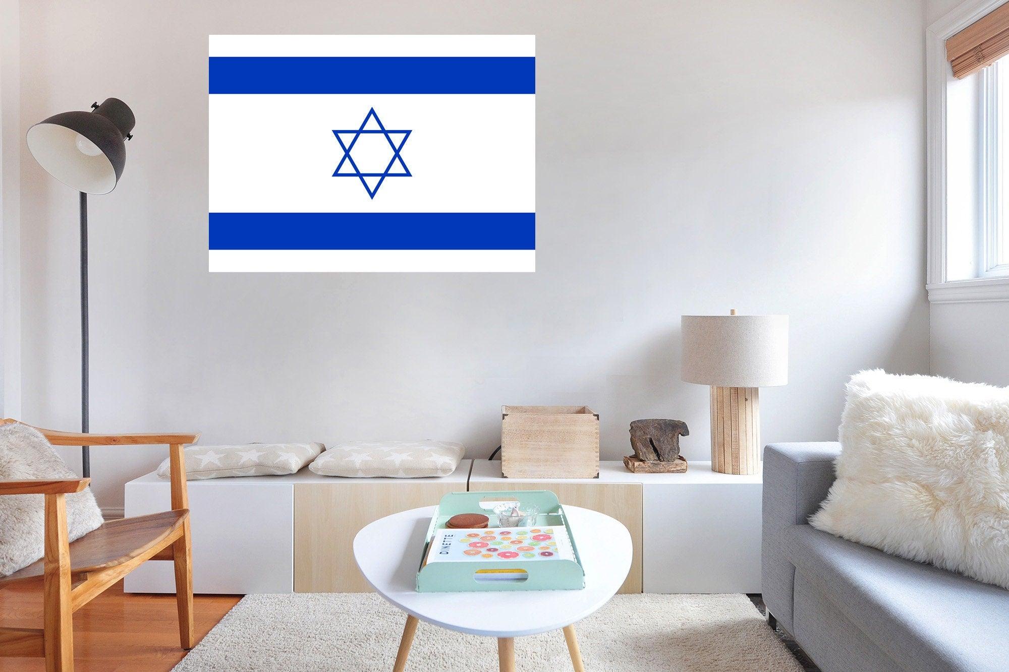 Israel Flag Decal, wall Decal, Easily removed, Easily installed, Great gift, Israel Flag sticker decal