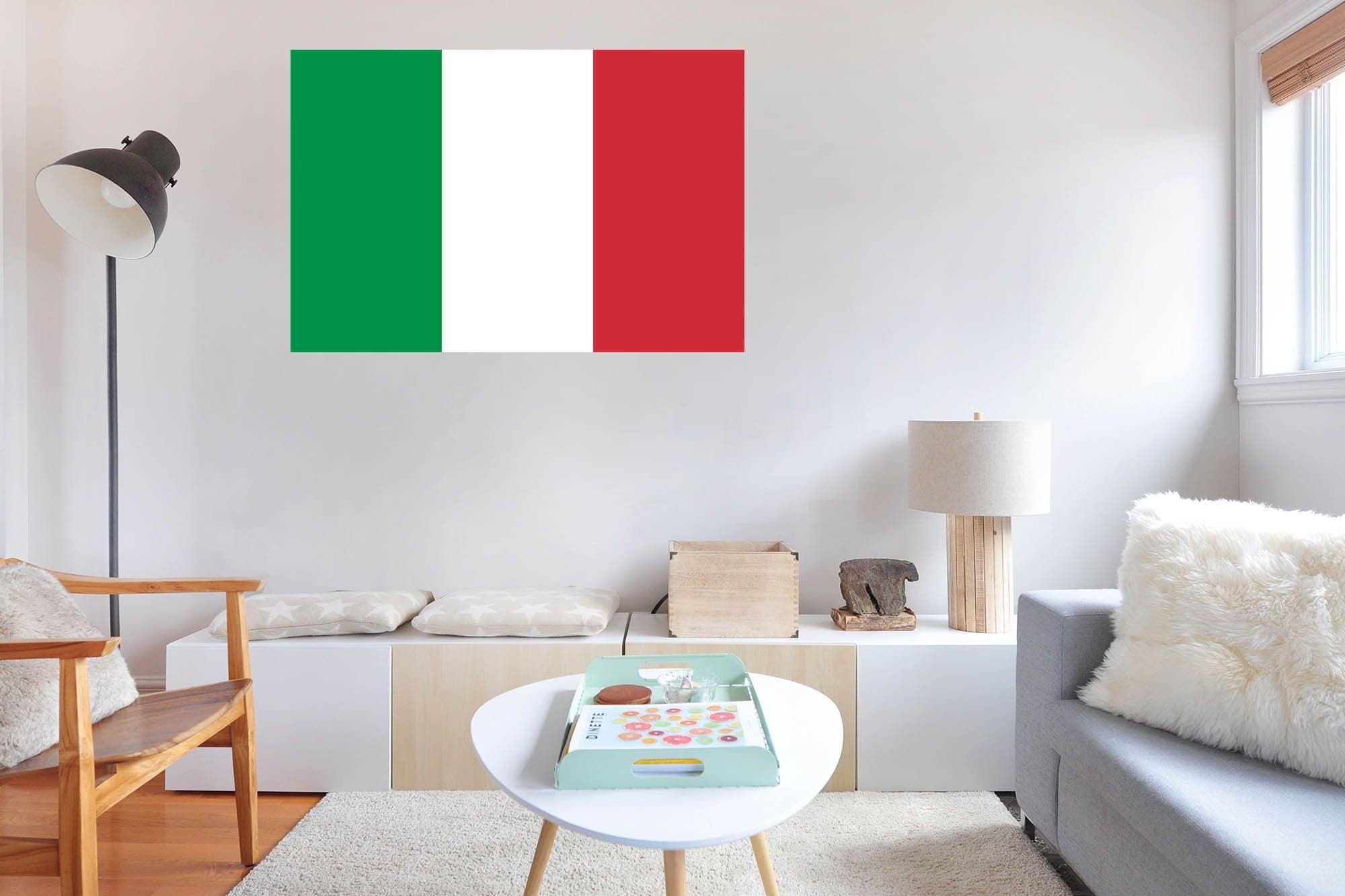 Italian Flag Decal, wall Decal, Easily removed, Easily installed, Great gift, Italian Flag sticker decal