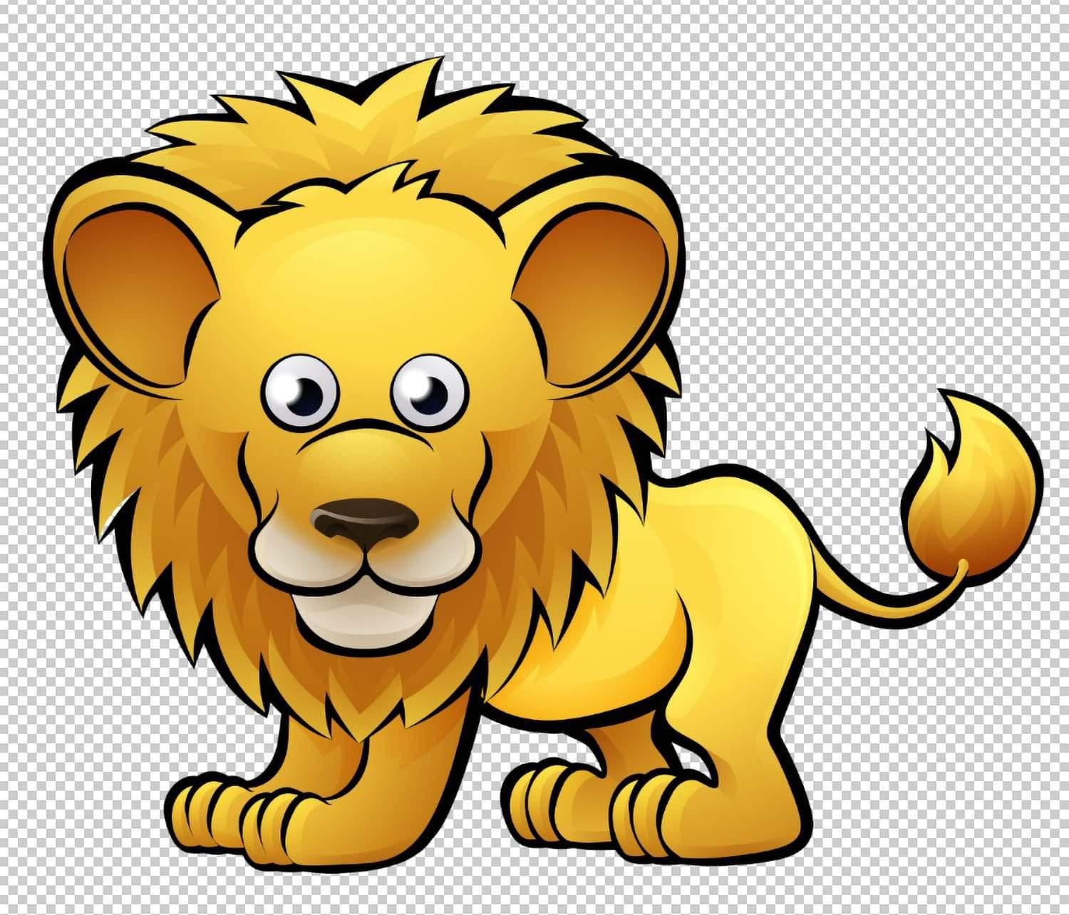 Lion Safari Animals Cartoon Character