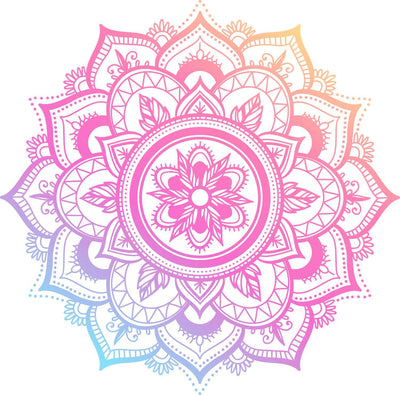 Mandala Yoga Wall Sticker: Peel-N-Stick wall decal