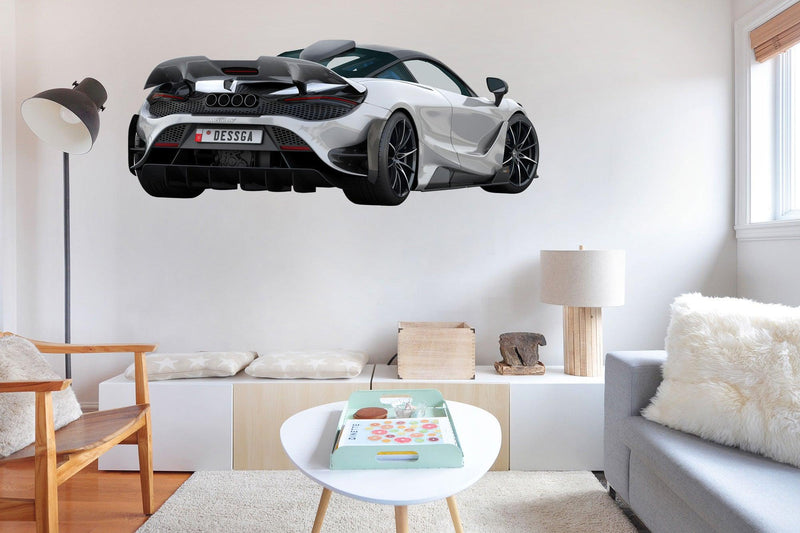 McLaren 675LT Rear, Wall Decal Sticker, Easy to Peel-N-Stick 039