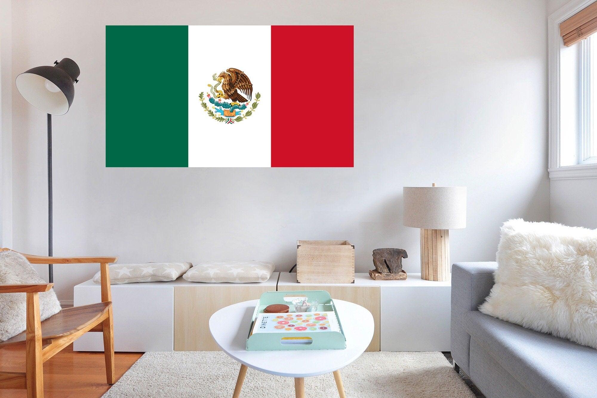 Mexican Flag Decal, wall Decal, Easily removed, Easily installed, Great gift, Mexican Flag sticker decal