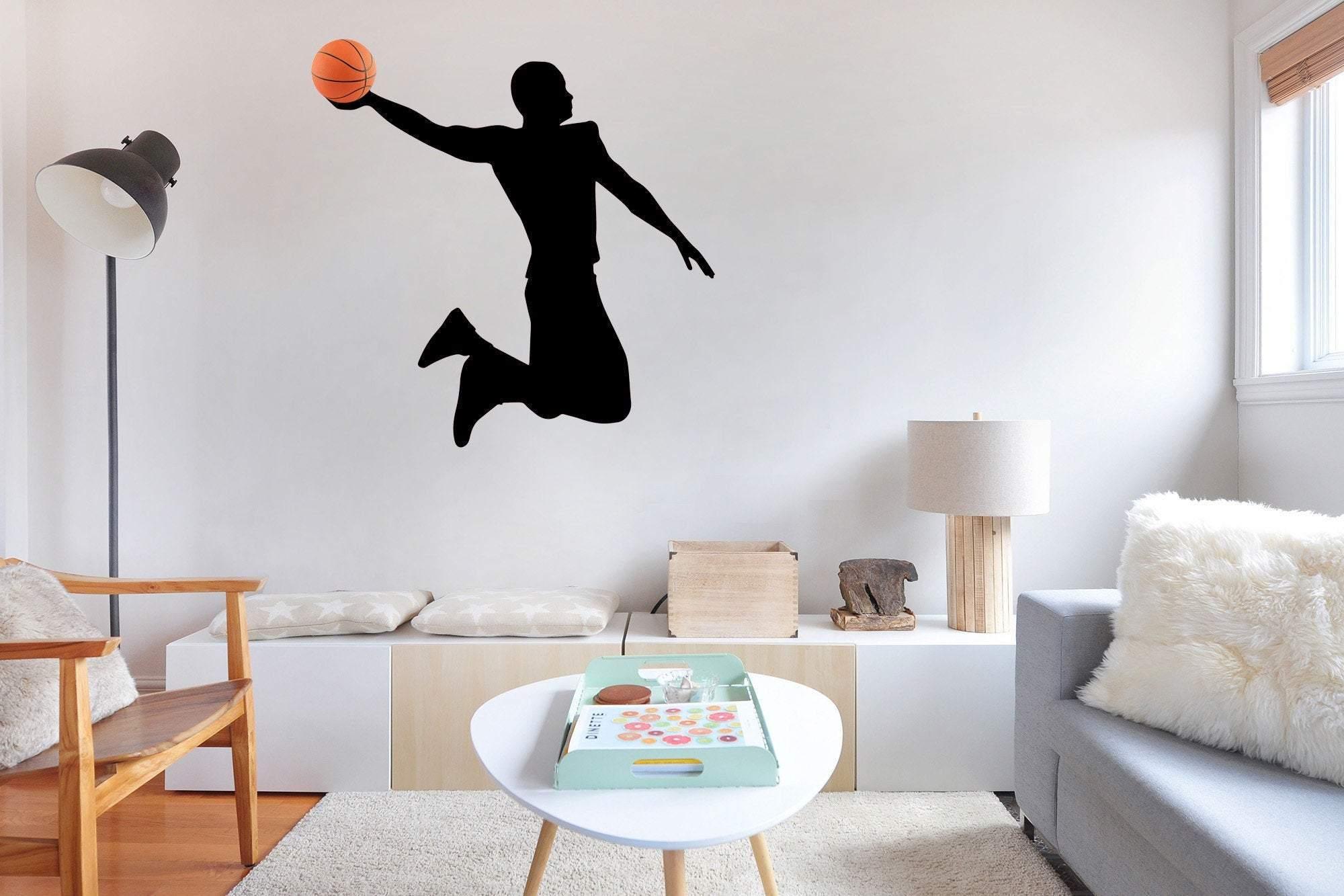 Michael Jordan Jump Shot with Ball Decal | Kids Gift | Kids Room | Basketball | No Wall Damage | Removable