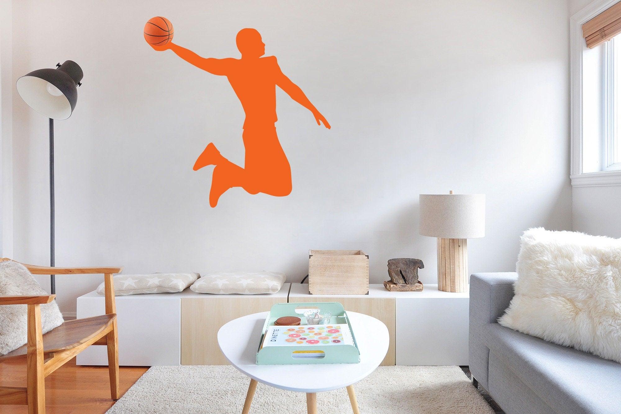 Michael Jordan Jump Shot with Ball Decal | Kids Gift | Kids Room | Basketball | No Wall Damage | Removable