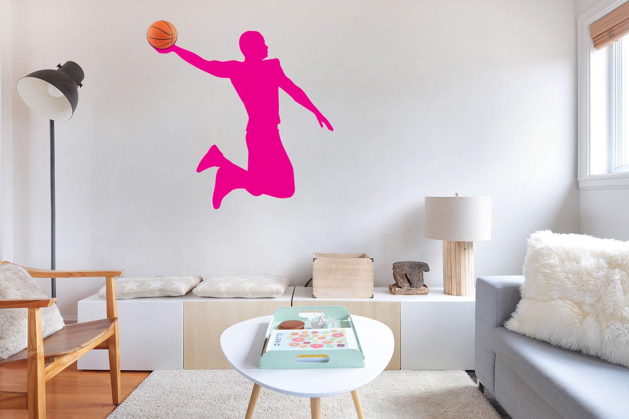 Michael Jordan Jump Shot with Ball Decal | Kids Gift | Kids Room | Basketball | No Wall Damage | Removable