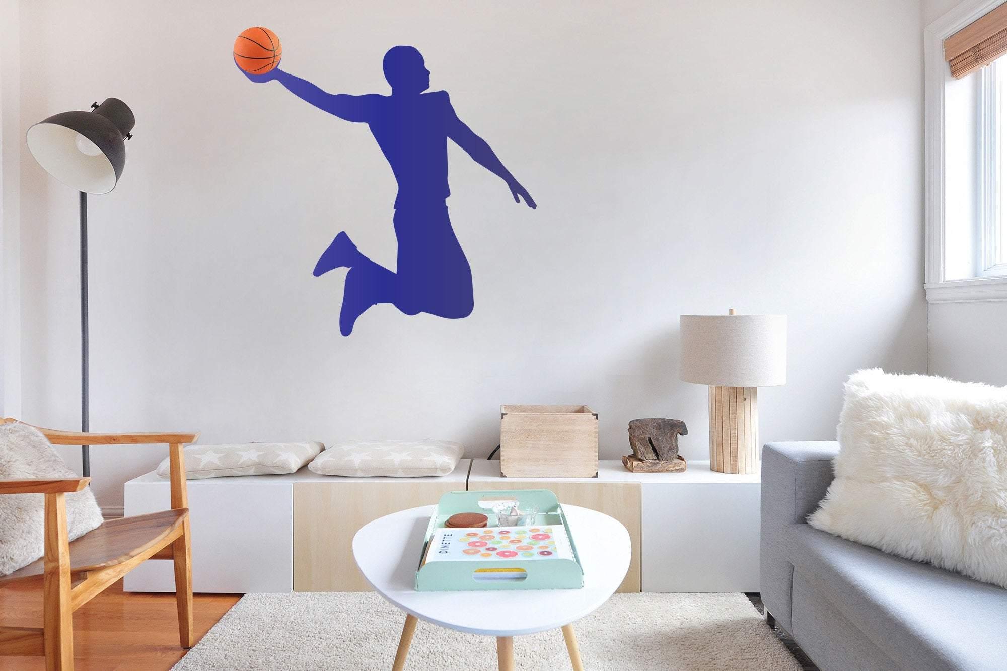 Michael Jordan Jump Shot with Ball Decal | Kids Gift | Kids Room | Basketball | No Wall Damage | Removable