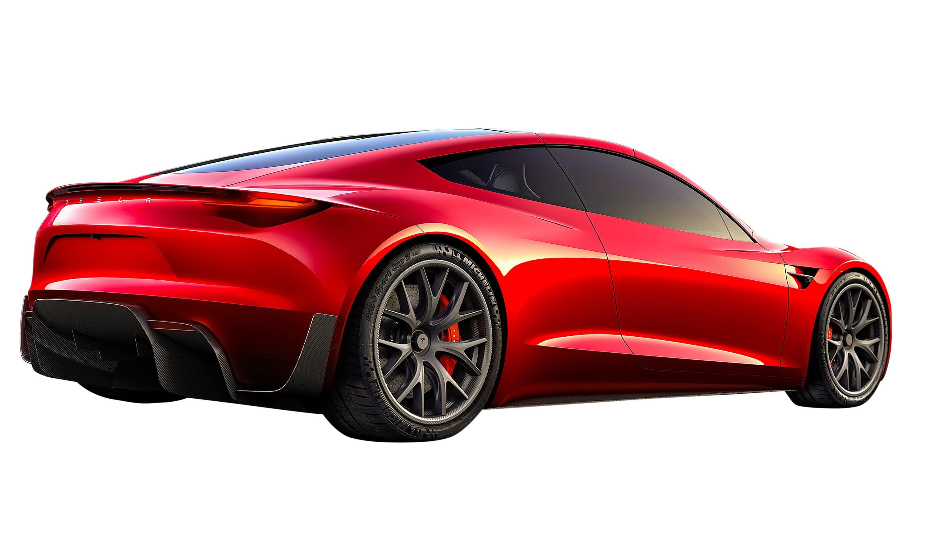 Multi Color 2020 Tesla Roadster Decal Sticker