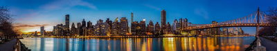 NYC Brooklyn bridge super wide night shot