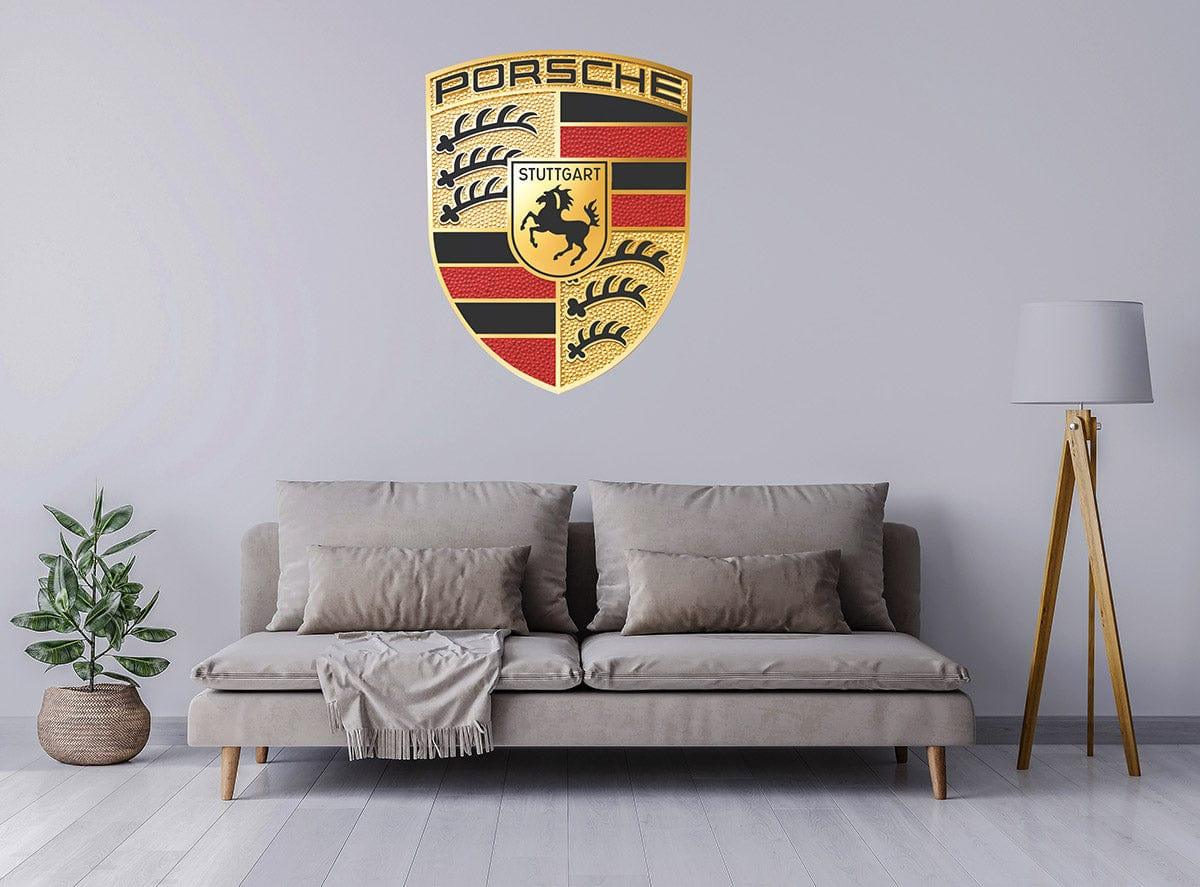 Porsche Sticker, Peel-N-Stick, Wall Decal, Zero Wall Damage Removal