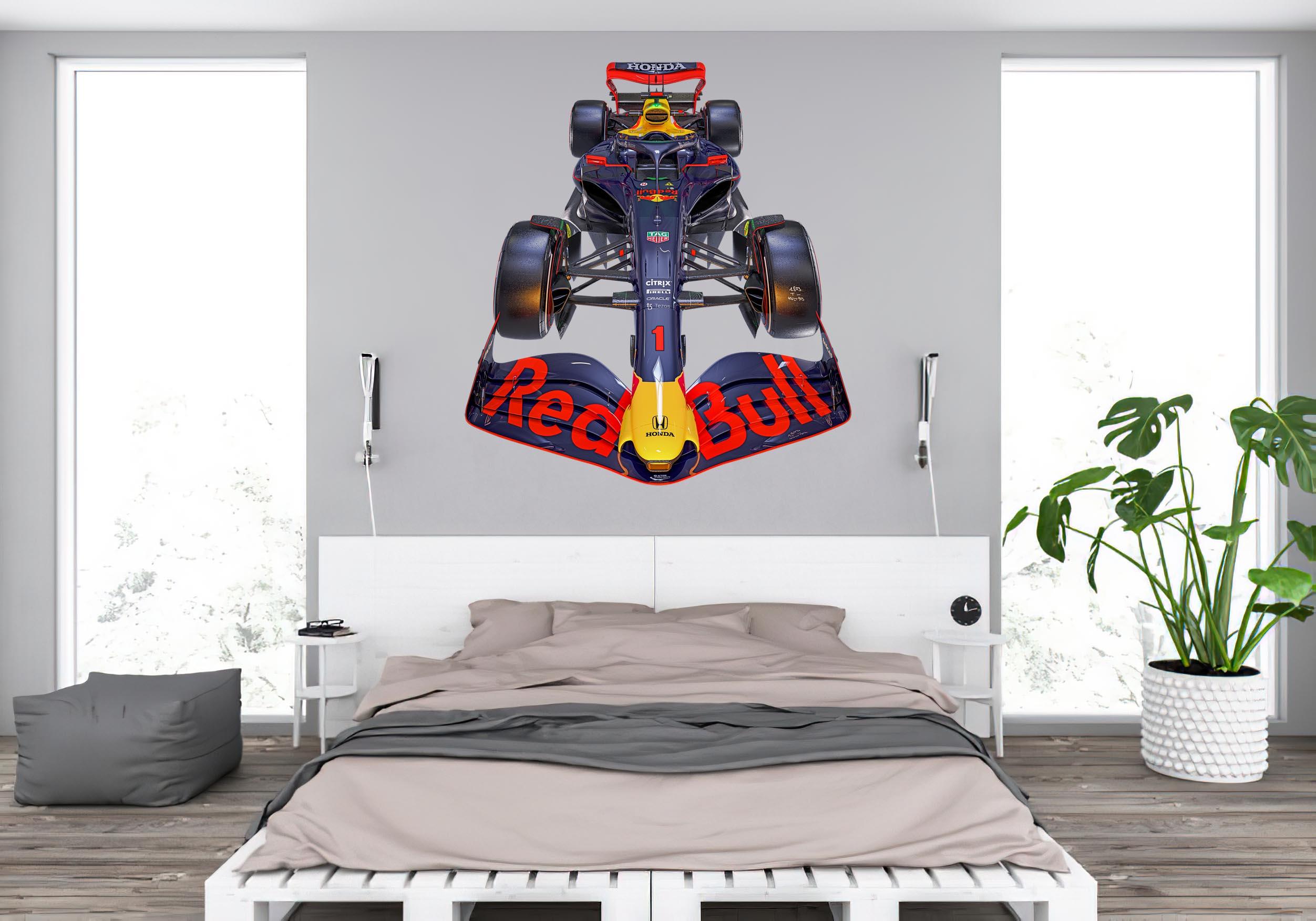 RB18 2022 Red Bull Wall Front Decal Sticker Max Verstappen Car 019, Wall  Sticker