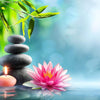 Relaxing Zen Background Rocks and Candles Thumb